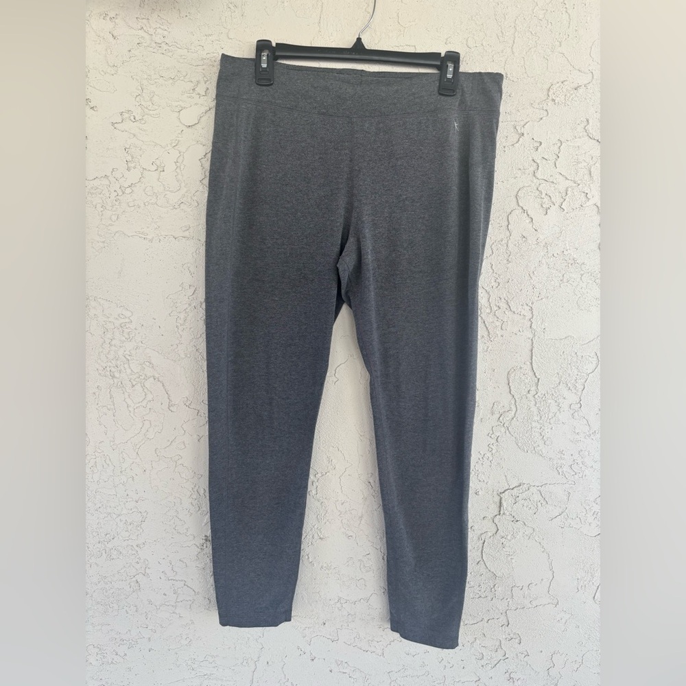 Danskin Now Leggings Size L Gray Heather Dri-More Athletic Yoga Pants